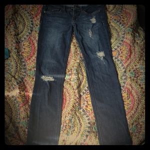 Hollister distressed stretch skinny jeans